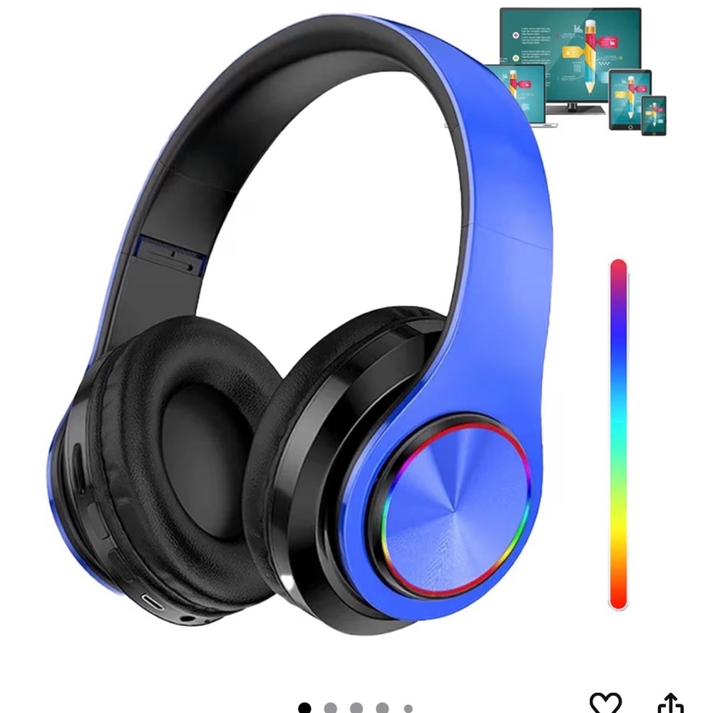 Blue Wireless Over-Ear Headphones